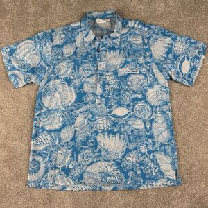 Key West Camouflage Vintage Hawaiian Shirt Hand Print USA VTG Medium Floral 80s